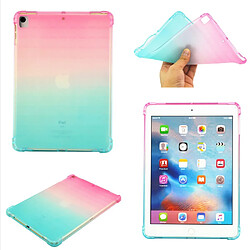 Coque en TPU coussin d'air coloré rose/vert pour votre Apple iPad 10.2 (2019)