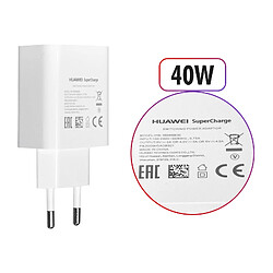 Chargeur Secteur Huawei USB 4A SuperCharge 40W 1m Original Blanc pas cher