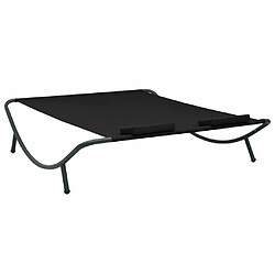 Acheter Maison Chic Chaise longue d'extérieur| Bain de soleil Relax | Transat tissu noir -GKD42610