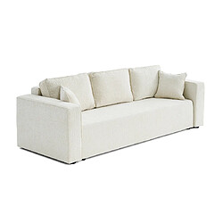 Bestmobilier Topaze - canapé 3 places - convertible avec coffre - en tissu velours relief