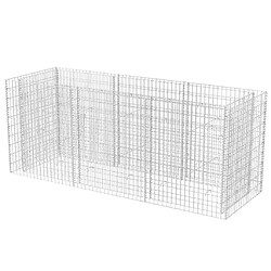 Maison Chic Jardinière,Lit surélevé - Bac à fleurs - pot de fleur à gabion Acier 270x90x100 cm -GKD48962