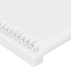 Maison Chic Tête de lit moderne à LED lumineuse pour chambre - Décoration de lit Blanc 90x5x78/88 cm Similicuir -MN70128 pas cher