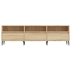 Maison Chic Meuble TV scandinave - Banc TV pour salon chêne sonoma 150x30x44,5 cm bois d'ingénierie -MN52738 pas cher