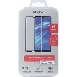 BigBen Connected Protège-écran pour Huawei Y7 2019 Anti-rayures et Anti-traces de doigts Noir transparent