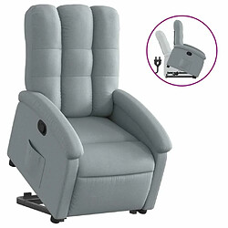 Maison Chic Fauteuil Relax pour salon, Fauteuil inclinable Gris clair Tissu -GKD50021