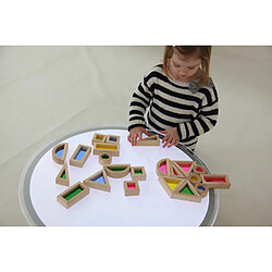 Set de 24 blocs en bois Rainbow - TICKIT