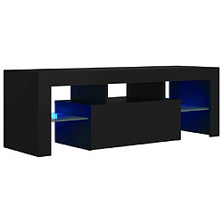 Maison Chic Meubles TV avec lumières LED - Banc TV pour salon noir 120x35x40 cm -MN15652