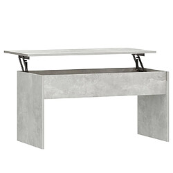 vidaXL Table basse gris béton 102x50,5x52,5 cm bois d'ingénierie