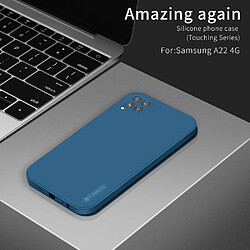 Coque en silicone souple, antichoc bleu pour votre Samsung Galaxy A22 4G (EU Version)