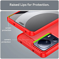 Avis Htdmobiles Coque pour Xiaomi 13 Lite 5G - housse etui silicone gel carbone + film ecran - ROUGE