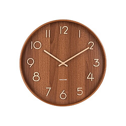 Karlsson Horloge murale grand modèle Pure - Bois brut