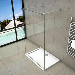 Aica Sanitaire Paroi de douche Hauteur 200cm en verre securit anticalcaire 8mm