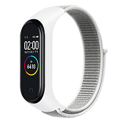 Bracelet en nylon réglable pour votre Xiaomi Mi Band 3/4/5/6/7 - Coquillage blanc