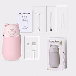 Wewoo Humidificateur d'Air de bureau portable avec le port USB étendu, en forme d'ours polaire Creative Mini, capacité: 320 ml, CC 5 V (rose) pas cher