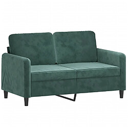 Acheter Maison Chic Canapé 2 places avec oreillers,Sofa de Salon,Canapé droit vert foncé 120 cm velours -GKD446569