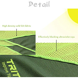 TRITINA Cool Wrap Neck Wrap pour Sports de plage, Voyage, Camping, Yoga, Entraînement Durable Ice Chill XL 80 * 32cm / 13inch Vert - B0721SCJ23 pas cher