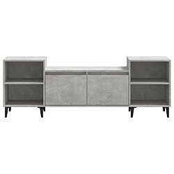 Maison Chic Meuble TV scandinave - Banc TV pour salon Gris béton 160x35x55 cm Bois d'ingénierie -MN70311 pas cher