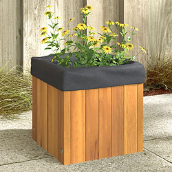 vidaXL Jardinière 25x25x25 cm bois massif d'acacia