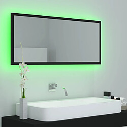 Acheter Maison Chic Miroir à LED,Miroir Lumineux LED de salle de bain Noir 100x8,5x37 cm Acrylique -MN91429