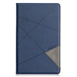 Etui en PU motif géométrique avec porte-cartes bleu pour votre Samsung Galaxy Tab A 10.1 (2019) T510