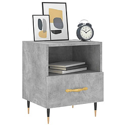 Avis Maison Chic Tables de chevet 2pcs - Table basse Table de nuit - gris béton 40x35x47,5cm bois d’ingénierie -MN99641