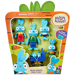 Brave Bunnies- Coffret Cadeau, Family Pack of Action Figures with Ma, Pa, Bop, Boo Babies, Kids Toys for Boys Girls Ages 3 and Up, 6063824