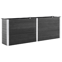 vidaXL Lit surélevé de jardin 250x100x91 cm WPC Gris