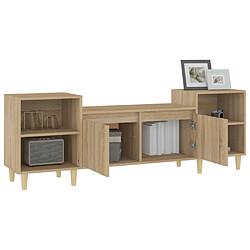 Acheter vidaXL Meuble TV Chêne sonoma 160x35x55 cm Bois d'ingénierie