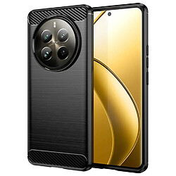 Htdmobiles Coque pour Realme 12 Pro et 12 Pro+ Plus 5G - housse etui silicone gel carbone + film ecran - NOIR