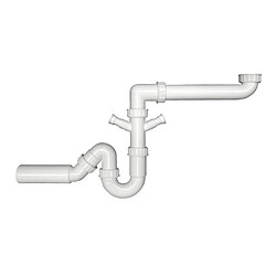 Siphon plastique spécial plat 1,5x40mm - 137287 - BLANCO