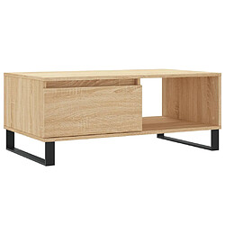 vidaXL Table basse Chêne sonoma 90x50x36,5 cm Bois d'ingénierie