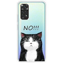 Coque en TPU antichoc Chat dit non pour votre Xiaomi Redmi Note 11S 4G/Redmi Note 11 4G (Qualcomm)