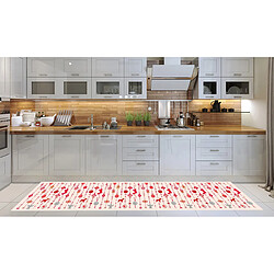 Alter Chemin de cuisine, 100% Made in Italy, Tapis résistant aux taches avec impression numérique, Tapis antidérapant et lavable, Modèle de Noël - Charita, cm 280x52