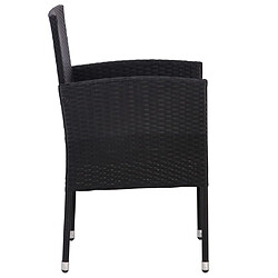 Avis vidaXL Chaises de jardin lot de 4 Résine tressée Noir