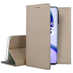 Htdmobiles Housse pour Realme C51 / C53 / Narzo N53 - etui coque pochette portefeuille + film ecran - OR MAGNET