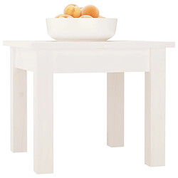 Avis vidaXL Table basse Blanc 35x35x30 cm Bois massif de pin