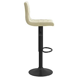 Acheter vidaXL Tabourets de bar lot de 2 crème velours