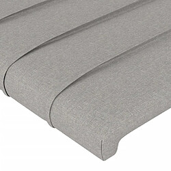 Acheter vidaXL Tête de lit à LED Gris clair 203x16x118/128 cm Tissu