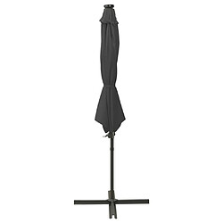 Maison Chic Parasol Jardin | Parasol déporté avec mat et lumières LED Anthracite 300 cm - GKD58738