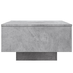 ComfortXL Table Basse Gris Béton 55x55x31 Cm Bois D'ingénierie pas cher