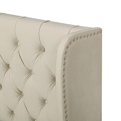 Acheter ComfortXL Lit Rembourré En Forme De Oreille En Tissu Velours, Lit Double 140*200, Beige