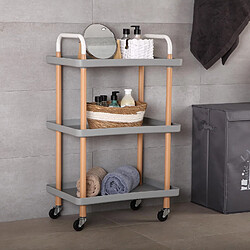 Avis Versa Meuble pour la salle de bain Skuvoy 53,5x36x85cm,Métal et plastique, gris et Marron