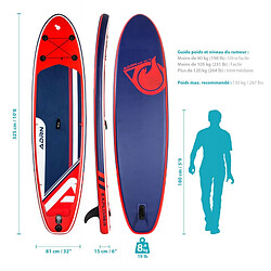 Avis Adrenalin Paddle Gonflable EXPLORER 10'8 32'' 6'' (325x81x15cm) avec Pompe, Pagaie, Leash et Sac de transport