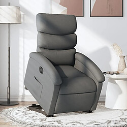 Maison Chic Fauteuil Relax pour salon, Fauteuil inclinable électrique gris foncé tissu -GKD15306