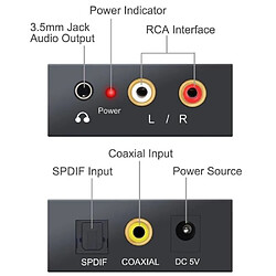 Acheter Converteur 3.5 MM Audio digitale (Toslink et Coaxial) à analogue (Cinch) transducteur audio décodeur avec un adaptateur prise conver