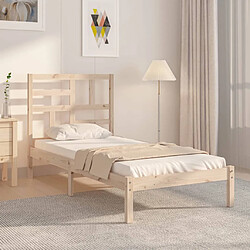 vidaXL Cadre de lit sans matelas bois massif 90x190 cm