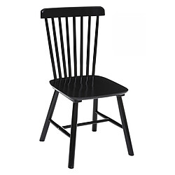 Pegane Lot de 2 chaises en bois coloris noir - Longueur 90 x Profondeur 102 x Hauteur 72 cm