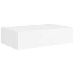 vidaXL Étagères à tiroirs murales 2 pcs Blanc 40x23,5x10 cm MDF