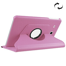 Wewoo Housse Étui rose pour Samsung Galaxy Tab E 9.6 / T560 / T561 Litchi Texture Horizontal Flip solide couleur en cuir avec 360 degrés support de rotation