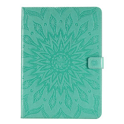 Etui en PU motif tournesol, fermoir magnétique vert pour votre iPad mini (2021)